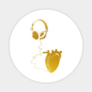 Headphones with Heart Magnet